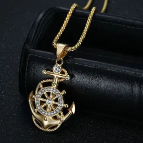 Hip Hop Diamond Anchor Pendant Zircon Pendant