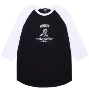 Hockey Surface Baseball T-Shirt Black/White