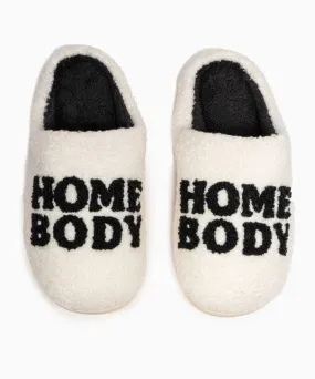 Home Body Slippers - Cream/Black