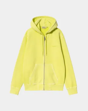 Hooded Duster Script Jacket | Arctic Lime