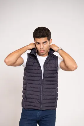 HOODED PUFFER GILET