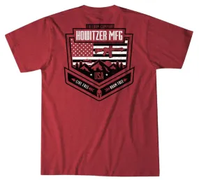 'Howitzer' Men's Roam Free Short Sleeve Tee - Red Heather