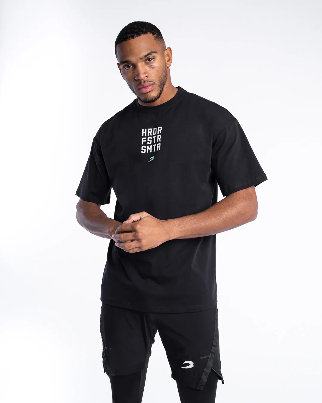 HRDR FSTR SMTR Oversized T-Shirt - Black