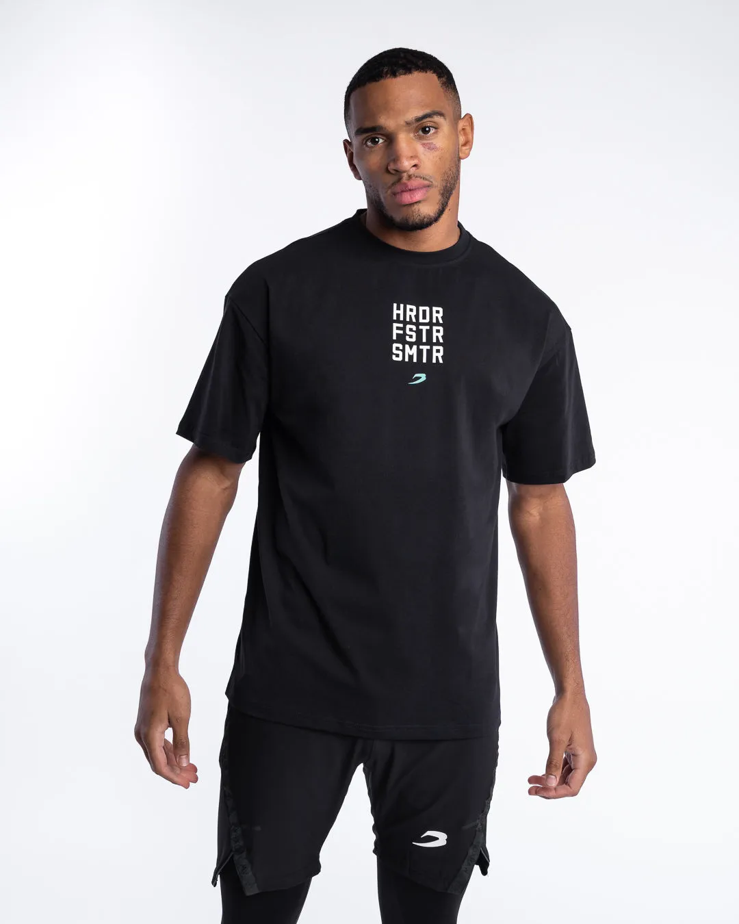 HRDR FSTR SMTR Oversized T-Shirt - Black