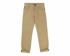 Hugo Boss Kids J24501 232 Five Pocket Cotton Chino Pants Stone 4 - 16 Years