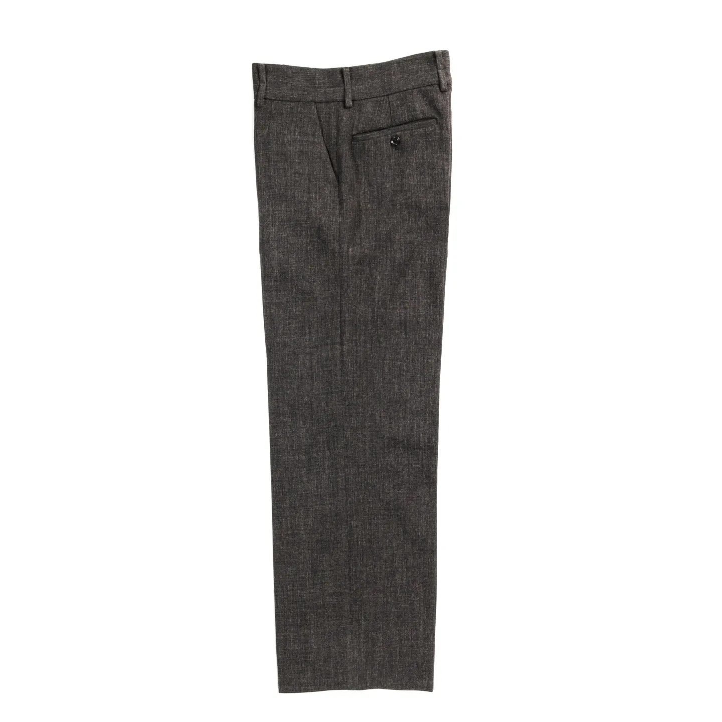 INTERNATIONAL GALLERY BEAMS DOUBLE WAIST TROUSERS BLACK