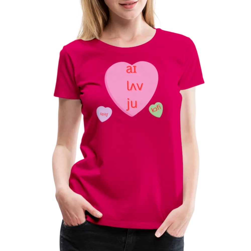 “IPA-I Love You, Coffee, Speech”-Women’s Premium T-Shirt