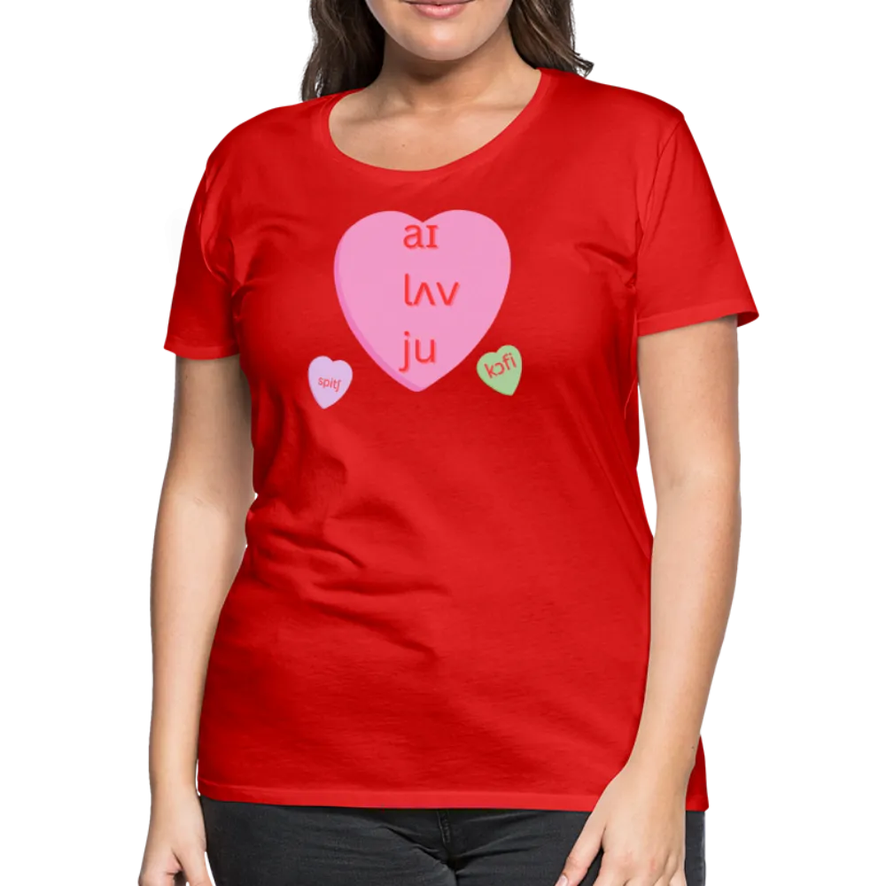 “IPA-I Love You, Coffee, Speech”-Women’s Premium T-Shirt