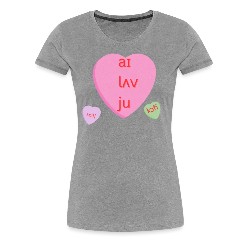 “IPA-I Love You, Coffee, Speech”-Women’s Premium T-Shirt