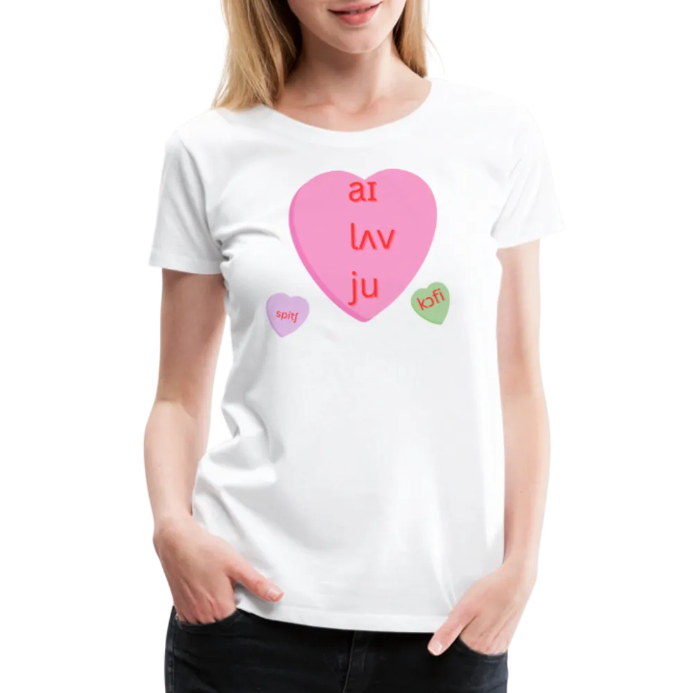 “IPA-I Love You, Coffee, Speech”-Women’s Premium T-Shirt