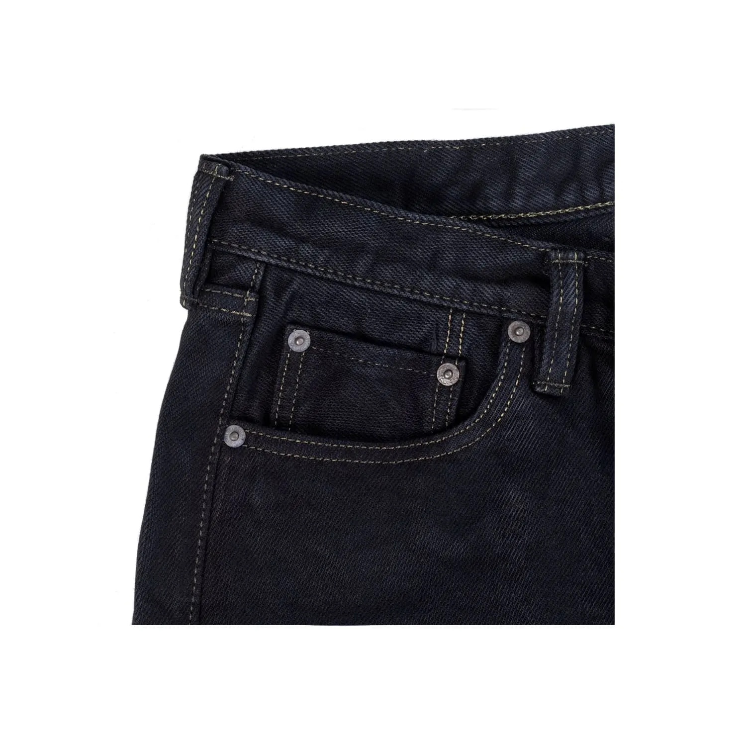 Iron Heart IH-777S-21OD 21oz Super Slim Tapered Jean Indigo Overdyed Black