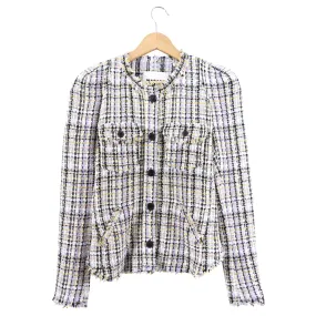 Isabel Marant Etoile Purple Ivory Check Nelly Jacket - FR38 / 6