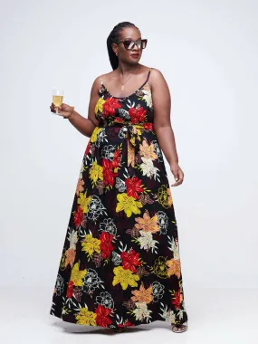 Izulu Windy Floral Dress - Yellow Print