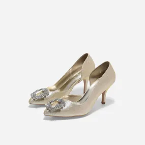 Jade Cynthia Gold Pumps