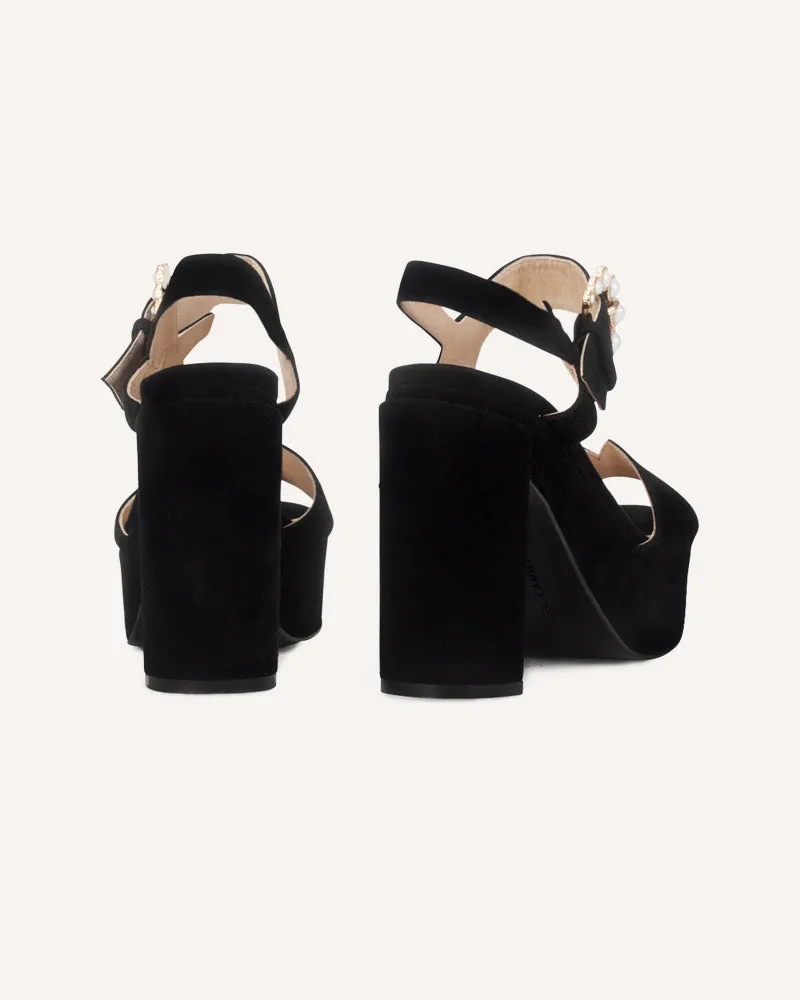 Jasmine Black Platform Sandals