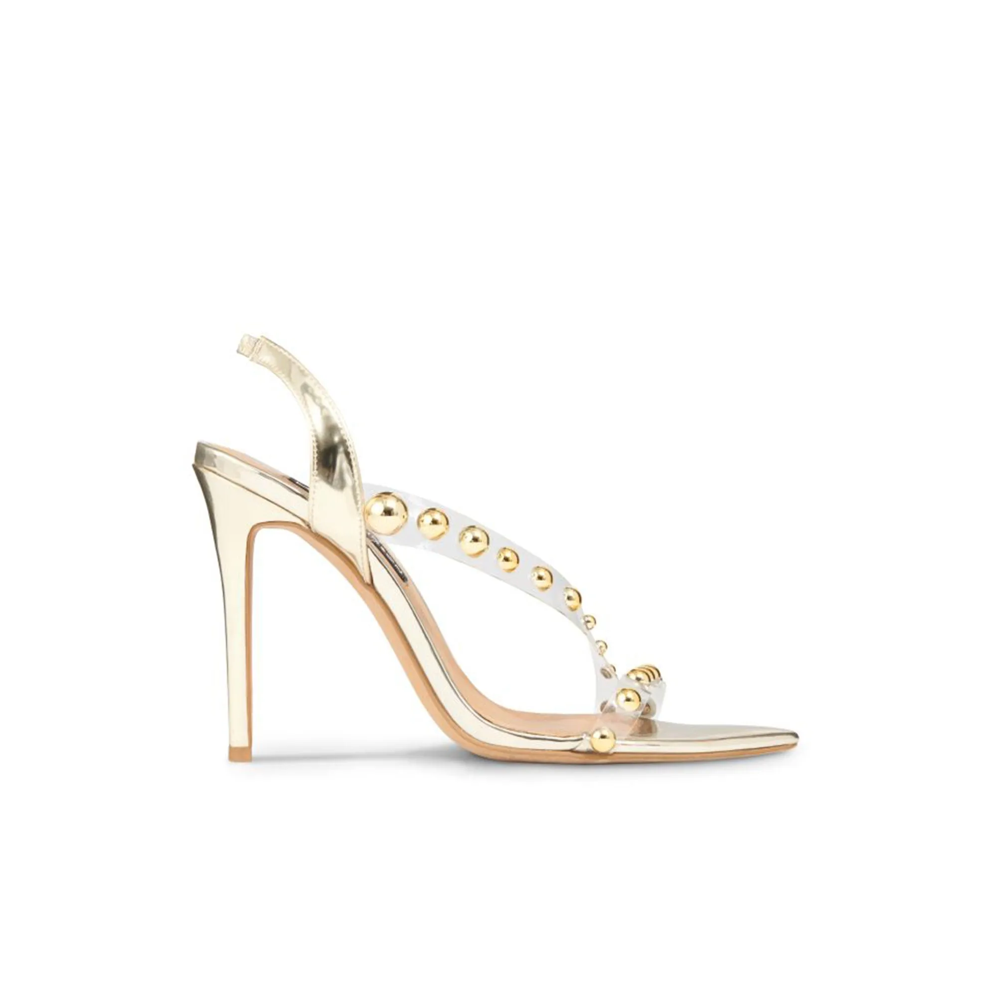 Jessie Sandal Vinylite & Gold Metallic Patent