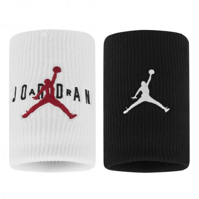 Jordan unisex basketball cuffs Jumpman Dri-Fit wristband white-black