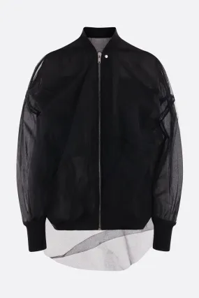 Jumbo Ripple Flight tulle oversize bomber jacket