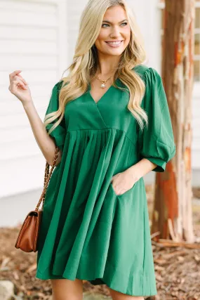 Just That Simple Green Babydoll Dress