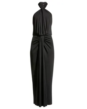 Kaily Halter Maxi Dress (Black)