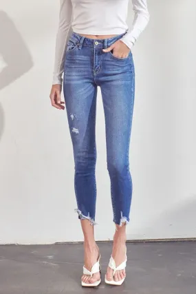 Kan Can High Rise Ankle Skinny Jeans