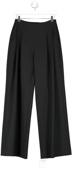 Karen Millen Black Tailored Pleat Detail Wide Leg Trouser UK 8