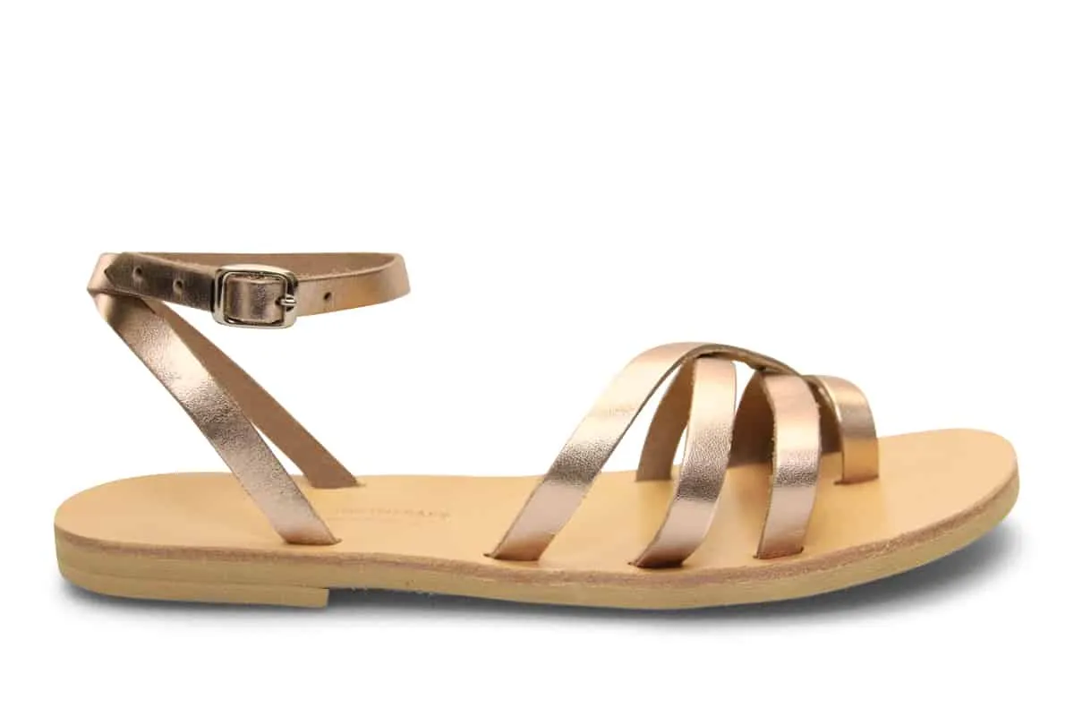 KEFALONIA Leather Sandals | Bronze