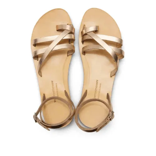 KEFALONIA Leather Sandals | Bronze