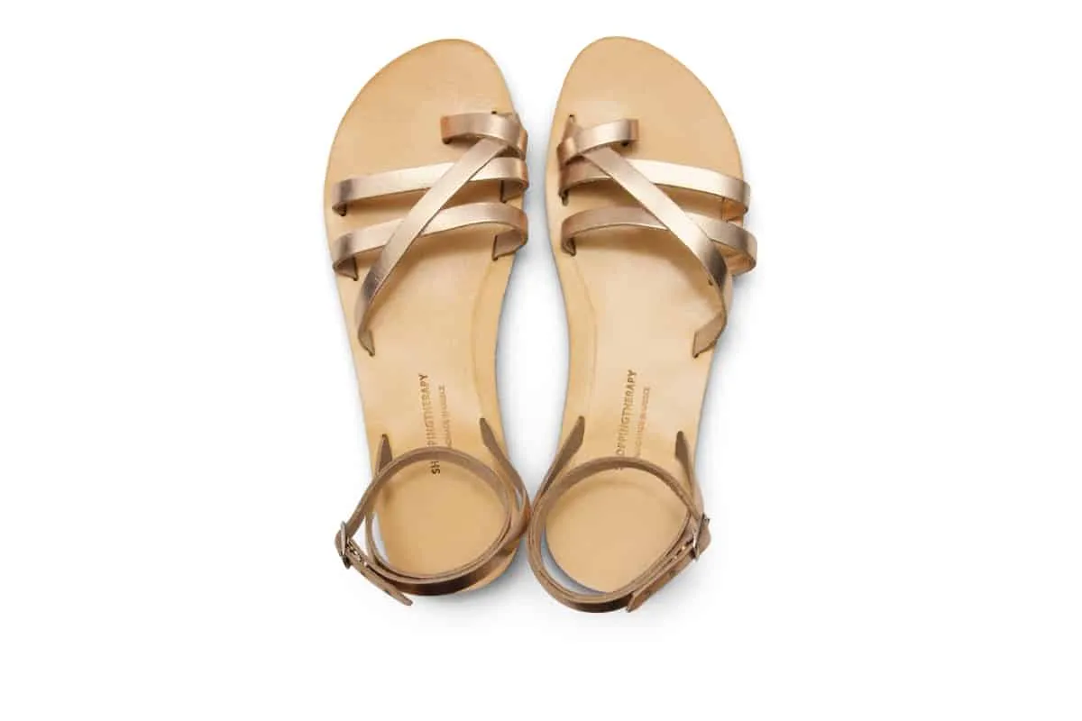 KEFALONIA Leather Sandals | Bronze