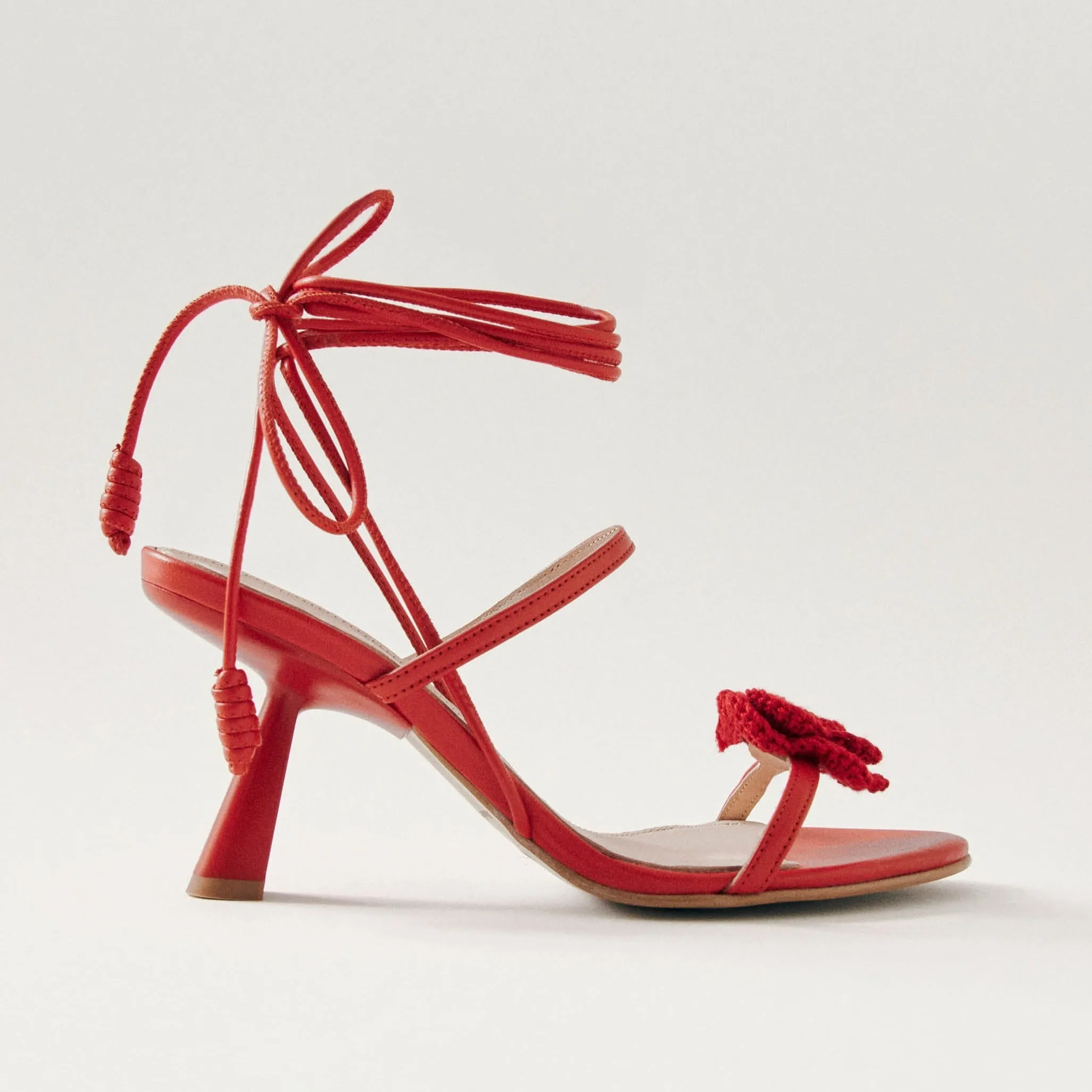 Kendra Bloom Red Leather Sandals