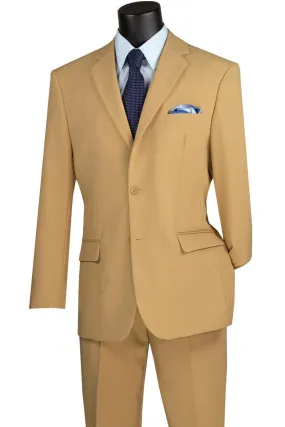 Khaki Regular Fit 2 Piece Suit