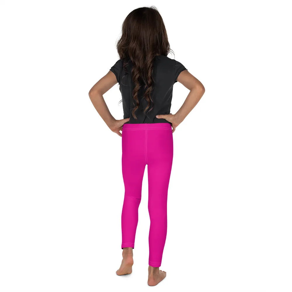 Kid's Girls Yoga Pants Workout Leggings Jiu-Jitsu 003 - Hollywood Cerise