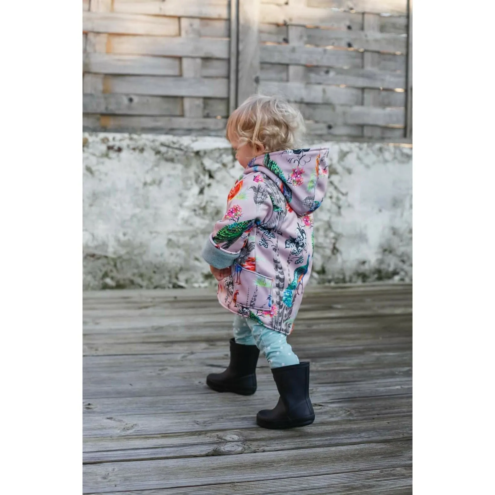 Kids Showerproof Jacket | Dusky Peacocks Splasher