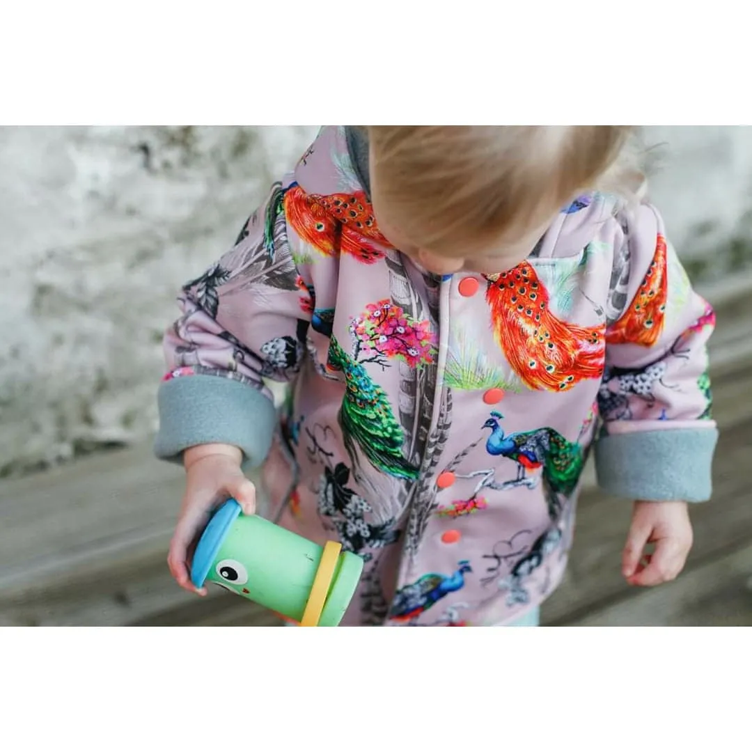 Kids Showerproof Jacket | Dusky Peacocks Splasher