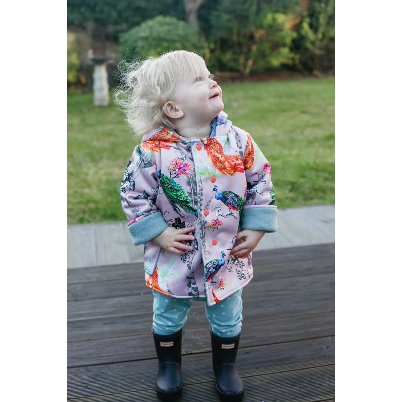 Kids Showerproof Jacket | Dusky Peacocks Splasher