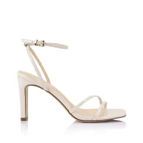 Kimmy Slim Strappy Heels - Bone Patent