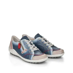 Lace Up & Zip Ice/Blue/Red