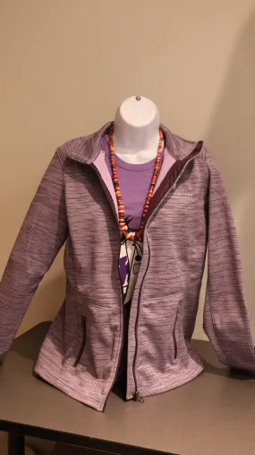 Womens Port Authority Digi Stripe Fleece Jacket in VHC Purple