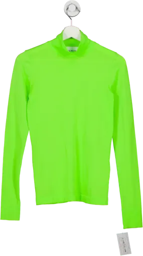 Les Reveries Green Turtleneck Top UK XS