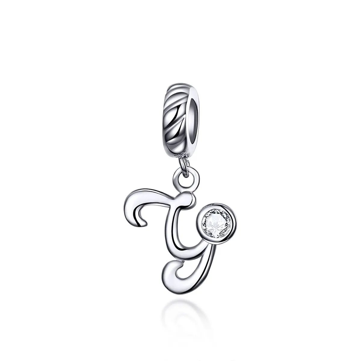 Letters Collection Initial Letter A-Z 925 Sterling Silver Charms for Bracelet