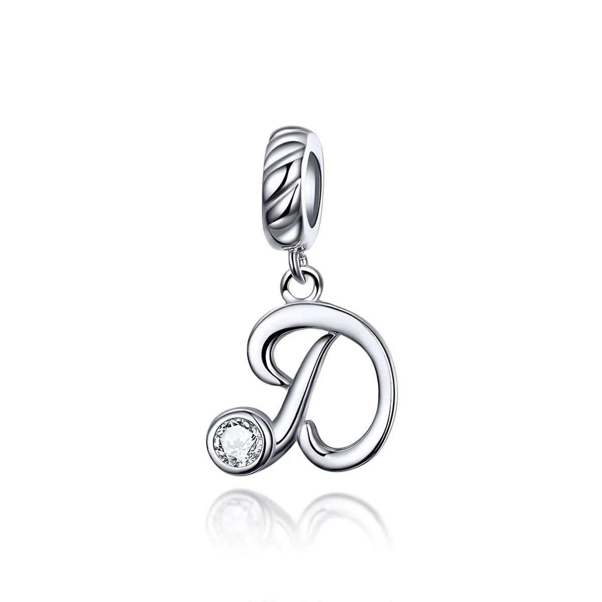 Letters Collection Initial Letter A-Z 925 Sterling Silver Charms for Bracelet