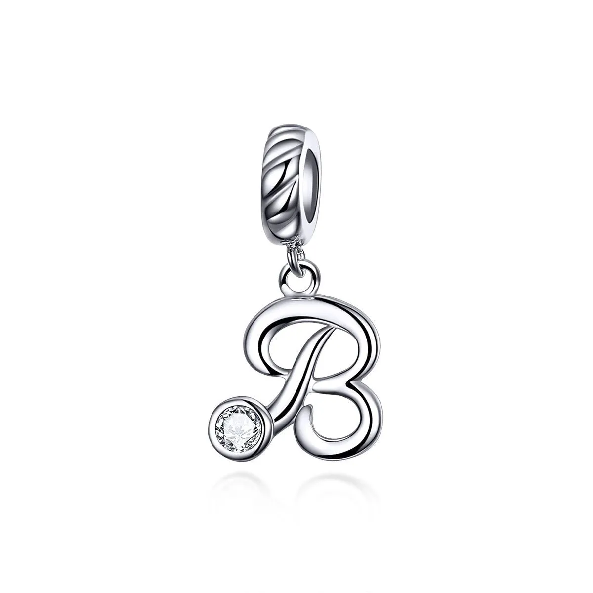 Letters Collection Initial Letter A-Z 925 Sterling Silver Charms for Bracelet