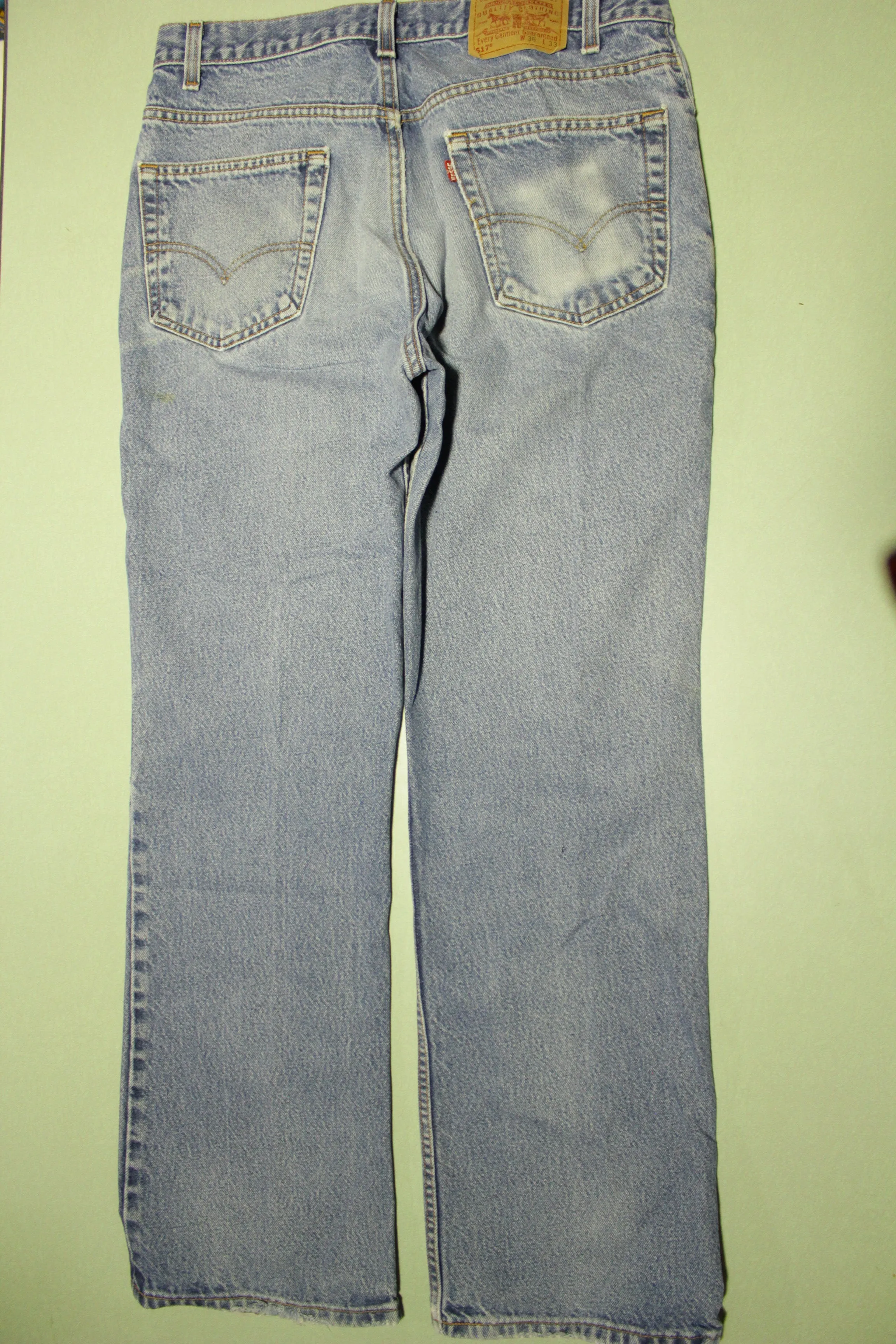 Levis Vintage 90s Red Tab 517 Faded Denim Jeans Made in USA Men's Size 34x31