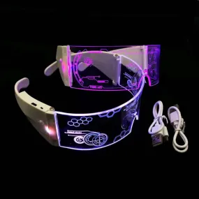 Light Up Visor Rechargeable Colour Changing Glasses