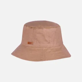 Linen Floppy Sun Hat - Caramel