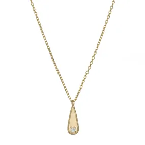 Long Teardrop Diamond Mirror Pendant