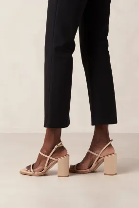 Lorena Tahini Beige Vegan Leather Sandals