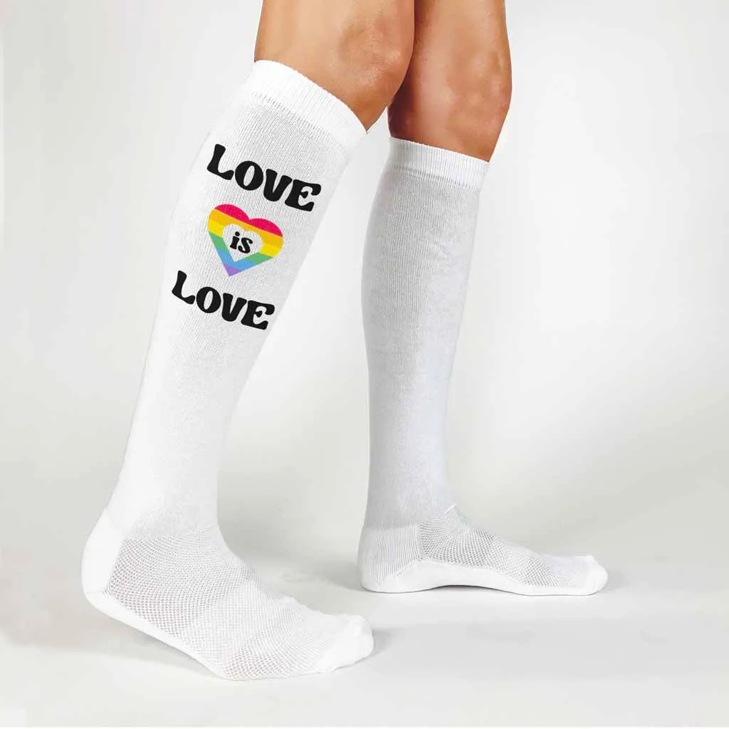 Love is Love Cotton Knee High Socks