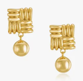 Lucille Statement Earrings in Gold