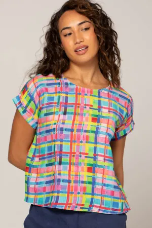 Luna Top Rainbow Gingham